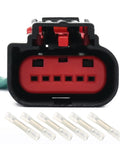 Front view of Mass Air Flow Sensor Connector Harness Pigtail 3L3A 12B579 BA AFLS131 AFLS133 Aftermarket Replacement for Ford