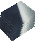 Pro Grade Spring Steel Shim Stock Set 1095 Blue Tempered With Polished Finish, six stacked sheets