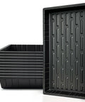 Heavy Duty 1020 Seed Starter Trays No Holes, 21 By 11 Inch Plant Nursery Flats for 72/128 Cell Plug Trays, Pack of 10