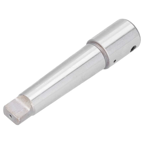 Side view of MT4 to R8 taper arbor sleeve for drill adapter, aluminum, cylindrical metal tool