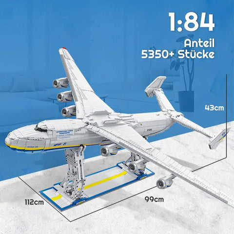 Massive An-225 Large Transport Aircraft Building Blocks Set 5350+ Pieces MOC Model Kit For Adults And Aviation Fans