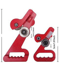 Red Pro-Grade Dual-Wheel Slitter Tool for Metal, Vinyl and Cardboard, portable hand pull cutter, 7.7 to 11.8 inch size with measurements