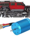 High Torque 4 Pole Brushless RC Motor 3000KV 13T for 1/10 Scale RC Cars with red car chassis