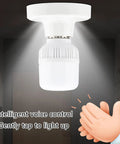 High Sensitivity E27 Sensor Light Socket Adapter with intelligent voice control in dark room, clap to activate