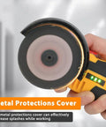 12V Cordless Brushless Angle Grinder With 2.0Ah Battery, Portable One Handed Power Tool For Metal And Wood Cutting, Grinding, And Polishing, Lightweight Handheld Grinder For Home DIY Projects, metal guard close-up