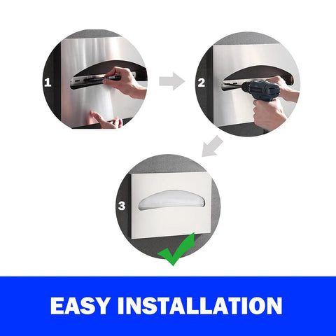 Toilet Seat Cover Dispenser Wall Mounted Brushed SUS 304 Stainless Steel With Two Easy Install Options demonstration image