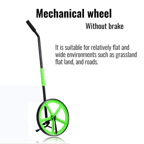 Foldable Electronic Measure Wheel With Large Digital Display Measuring Up To 999.9 Meters, black and green mechanical wheel.