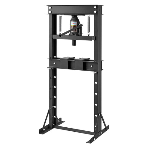 Beefy 20 Ton Hydraulic Shop Press With H Frame For Garage Floors Adjustable Plates And Built In Safety Valve Perfect For Metal Bending