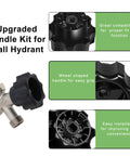 Wall Hydrant Handle Kit For Mansfield 300 400 500 Series Outdoor Faucets With Frost Proof Wheel Grip And Screw Easy Install