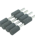 16mm Cylindrical Grinding Stones with 1/4 Inch Shank Pack of 8 Aluminum Oxide Mounted Grinding Bits for rotary tools, drills, and grinders.