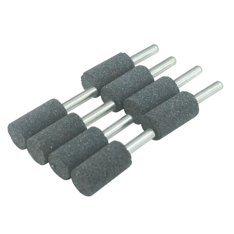 16mm Cylindrical Grinding Stones with 1/4 Inch Shank Pack of 8 Aluminum Oxide Mounted Grinding Bits for rotary tools, drills, and grinders.