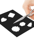 Cutting shapes from 10 Pack 8.5 By 11 Inch 20 Mil Non Adhesive Rubber Magnetic Sheets for crafts with scissors