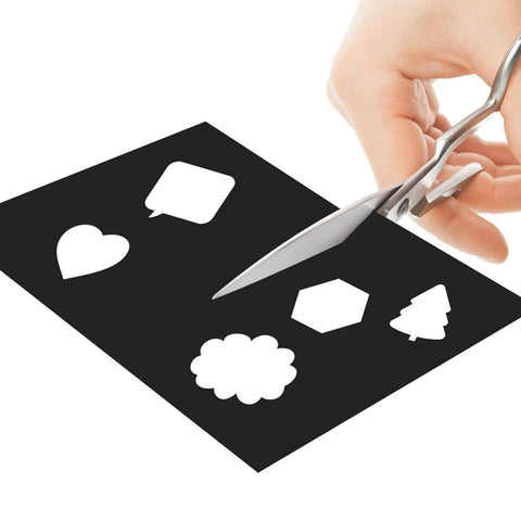 Cutting shapes from 10 Pack 8.5 By 11 Inch 20 Mil Non Adhesive Rubber Magnetic Sheets for crafts with scissors