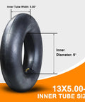 13x5.00-6 Inner Tube With Bent Valve Stem For Razor Dirt Quads Go Karts Lawn Mowers Wheelbarrows Garden Carts ATV