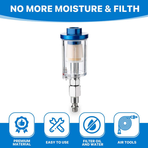 Inline Air Dryer And Water Oil Separator For Compressors 1/4 Inch NPT Moisture Filter Two Pack with premium material