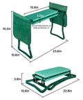 Garden Kneeler And Seat With Soft EVA Foam Pad, Foldable Kneeling Bench, 2 Tool Pouches Included, Heavy Duty Steel Frame, Easy Carry