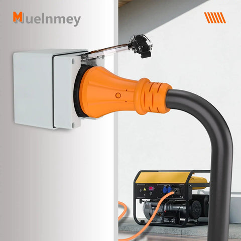 Outdoor Ready 30 Amp Nema L14 30C Locking Female Connector Power Box 125 250 Volt Weatherproof Dustproof For Generators