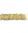100 Pcs P75-E2 Spring Test Probes Pogo Pins For PCB Testing, E Type Conical Head, 1.3mm Tip, 16.5mm Length in a pile