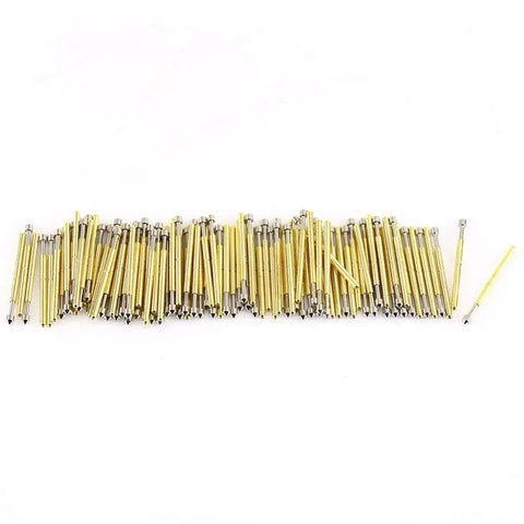 100 Pcs P75-E2 Spring Test Probes Pogo Pins For PCB Testing, E Type Conical Head, 1.3mm Tip, 16.5mm Length in a pile
