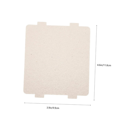 10 Pieces Microwave Waveguide Mica Sheets Heat Resistant Insulation Covers For Oven Cavity Walls, 4.6x3.9 inches, demonstrating size