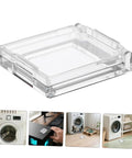 Clear 26mm Button Switch Dustproof Cover With Double-Sided Adhesive, Protective Power Button Guard For Desktop PC, Washing Machine, Dishwasher, And Computer Case shown from side angle
