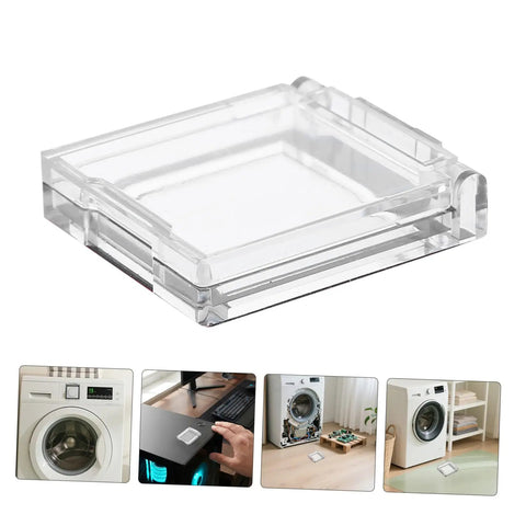 Clear 26mm Button Switch Dustproof Cover With Double-Sided Adhesive, Protective Power Button Guard For Desktop PC, Washing Machine, Dishwasher, And Computer Case shown from side angle