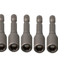 Fabulett Metric Nut Socket Set With 1/4 Inch Hex Shank Adapter For Impact Rated Drills And Screwdrivers Featuring Quick Release Chrome Vanadium Steel Drivers In 5 Pc Variety Including 8 Mm Head Size, five sockets