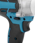 Heavy Duty Cordless Brushless Impact Wrench With 520 Nm Torque And Tungsten Steel Shaft close-up of grip with controls