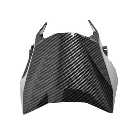 Ultra Bee Headlight Cover With Dope Carbon Fiber Look Fender Mud Guard For Electric Dirt Bike front view