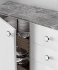 Stainless Steel Cabinet Door Handles Set Of 4 With Hidden Buckle Drawer Pulls And Furniture Hardware Gear For Kitchen Wardrobe Gun Grey