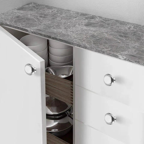Stainless Steel Cabinet Door Handles Set Of 4 With Hidden Buckle Drawer Pulls And Furniture Hardware Gear For Kitchen Wardrobe Gun Grey