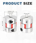 Aluminum Plum Flexible Shaft Coupling 5mm To 6mm For 3D Printer And CNC Machines 30mm Diameter By 35mm Length Motor Connector With Hex Wrench Solid Pick For Servo And Stepper Motors, 30mm size