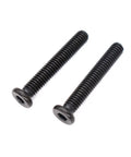 Heavy Duty Hardworking Black 1/4-20 By 2-1/4 In Socket Cap Screws And Allen Head Bolts 12 Pack With Hex Key shown in close-up.