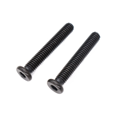 Heavy Duty Hardworking Black 1/4-20 By 2-1/4 In Socket Cap Screws And Allen Head Bolts 12 Pack With Hex Key shown in close-up.