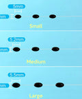 Sizes of Rubber Bobber Stopper Set For Texas Rig And Flipping, Sinker Pegs And Black Oval Beads, Durable Terminal Tackle shown by 600 Pack diagram