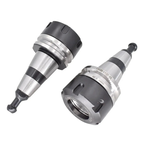 Heavy Duty Iso30 Er32 Balanced Cnc Tool Holder Delivering Rock Solid Milling Precision And Smooth High Speed Woodworking With Dead Nuts Accuracy And Zero Flex Collet Grip showing front and side views.