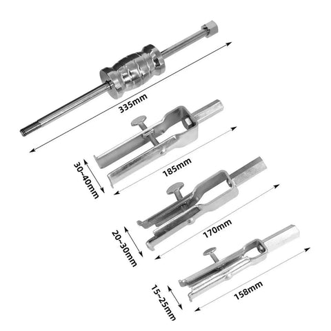 Universal Bushing Needle Bearing Remover With Slide Hammer For 15 To 40mm Stroke Pulls Oils Seals Fast And Locks Securely Without Popping Open Portable Handle Makes Any Repair Shop Job A Breeze, 335mm tool set