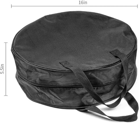 Heavy Duty Round Cable Organizer Bag That Keeps Your Cords Fully Sorted And Tangle Free for jumper cables, 16 inches wide.