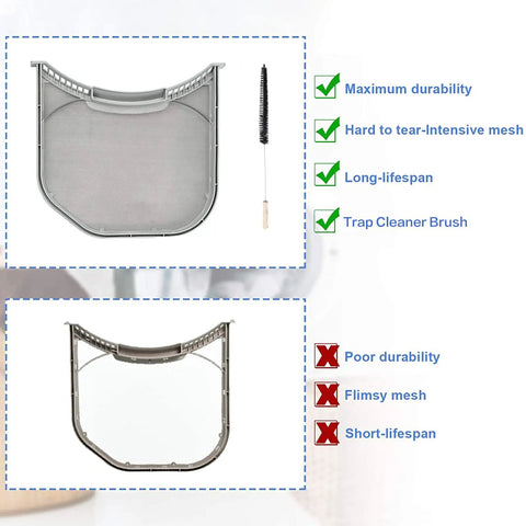 Upgraded Stainless Steel Dryer Lint Filter Screen For Popular Front Loaders Heavy Duty Mesh Replacement Part PS3531962 comparison