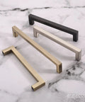 Brushed Antique Brass Square Cabinet Pulls Six And One Quarter Inch Center To Center Handles Pack Of Ten For Kitchen Cabinets Drawers And Dressers Hardware AL3041AB