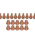 Heavy Duty Plasma Electrode And Tip Nozzle Set 20-Piece For ICE-25C ICE-27C Torch Pro Grade Spectrum 375 And X-Treme Plasma