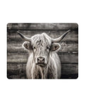 Absorbent Coffee Machine Mat for Kitchen Countertop 11.8 by 17.7 Inches Non Slip Drain Mat With Grip Top featuring highland cow design