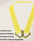 4 Pack Heavy Duty Car Trailer Tie Down Straps Set with 2 Inch by 36 Inch Axle Strap featuring strong D-ring hooks