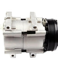 Heavy Duty AC Compressor For 1994 To 2004 Ford Taurus Mustang F250 F350, silver metal construction, smooth pulley.