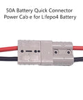 Heavy Duty 8AWG Battery Quick Connector Kit For LiFePO4 Systems, 50A Capacity, M8 Plug, 8 Gauge Cable, Charger Power Cable For Winch And Forklift, Flame Retardant Durable PC Cable, 1.64 Feet, gray connector with red and black cables