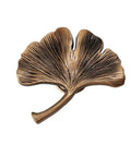 Ginkgo Leaf Zinc Alloy Cabinet Handle For Doors And Drawers, Sturdy Furniture Pull For Cabinets And Drawer Knobs in ancient gold finish