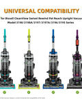 Replacement Vacuum Belts for Bissell CleanView Swivel Rewind Pet Reach Upright Models 3195 3196 3197 3197A 3198 3198A Pack of 2 Elastic Rubber Belts Built for Durability Easy Fit Strong Suction Long Lasting Performance. Compatible Bissell vacuums shown