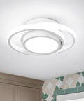 Low Profile Round LED Ceiling Light 32W Sleek Modern Fixture For Bedroom Hallway And Corridor, Cool White 6000K, mounted on ceiling