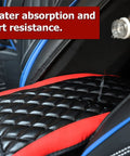Fresh Fit Car Center Console Pad Red Waterproof Auto Interior Glow Up Heavy Duty PU Leather Armrest Cover with water resistance.