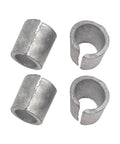 Universal Car Battery Terminal Shims 2 Pair Adapter Sleeves For Positive And Negative Posts Made From Heavy Duty Lead Alloy, four pieces.